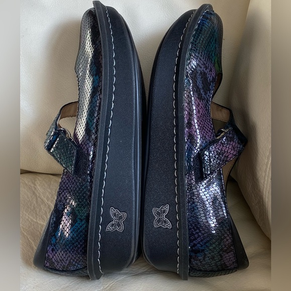 Alegria Serpent Snake skin Clogs Shoes size 40 - Picture 10 of 12